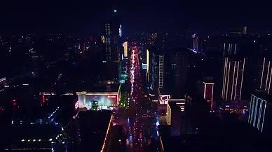 城市夜景交通长沙火车站方向城市交通车流视频的预览图